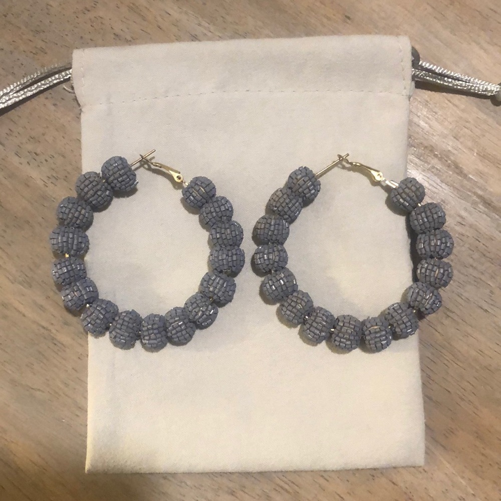 Beaded Hoop Earrings